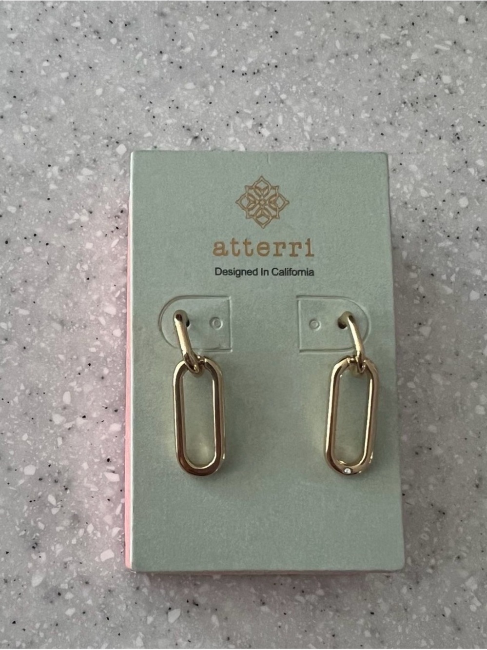 atterri Gold Link Drop Earrings - Polished Oval Chain